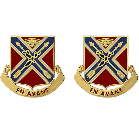 151st Field Artillery Regiment Unit Crest (En Avant) - Sold in Pairs