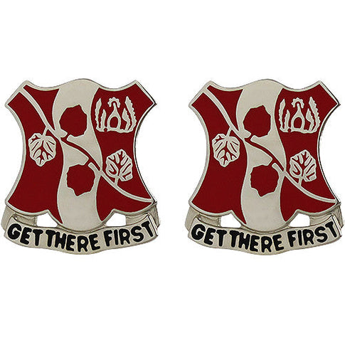 151st Chemical Battalion Unit Crest (Get There First) - Sold in Pairs