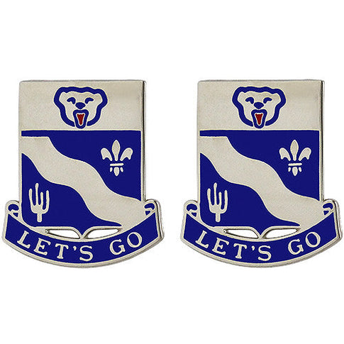 153rd Infantry Regiment Unit Crest (Let's Go) - Sold in Pairs
