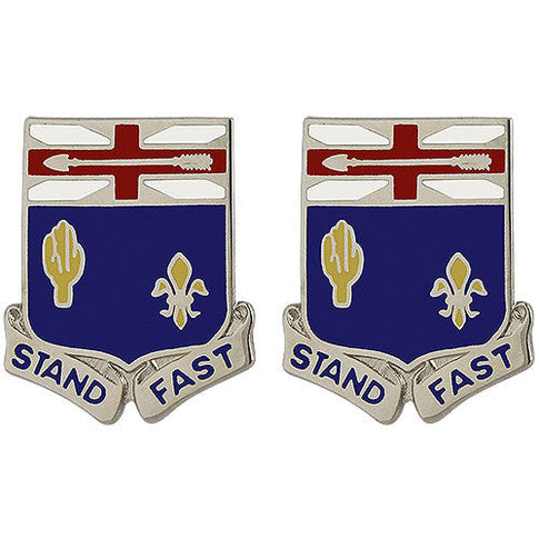 155th Infantry Regiment Unit Crest (Stand Fast) - Sold in Pairs