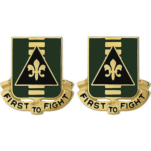 156th Armor Regiment Unit Crest (First to Fight) - Sold in Pairs