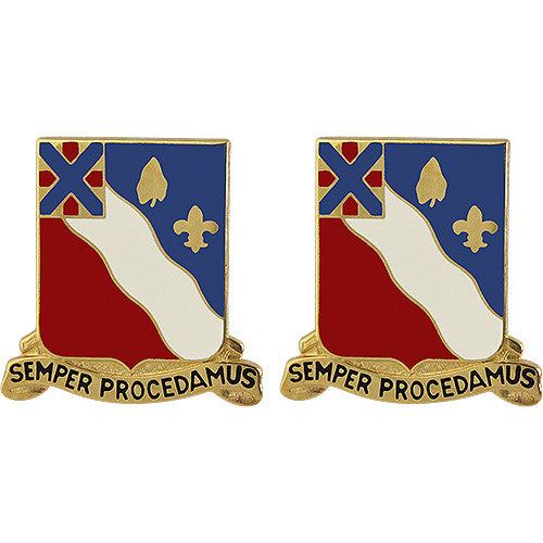156th Field Artillery Regiment Unit Crest (Semper Procedamus) Army Unit Crests 