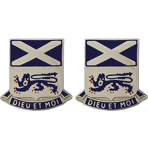 156th Infantry Regiment Unit Crest (Dieu Et Moi) Army Unit Crests 