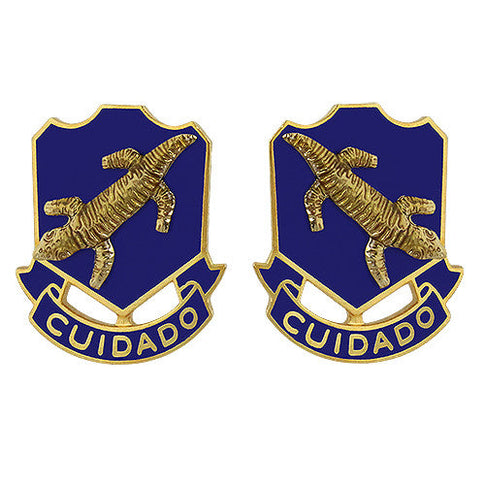 158th Infantry Regiment Unit Crest (Cuidado) - Sold in Pairs