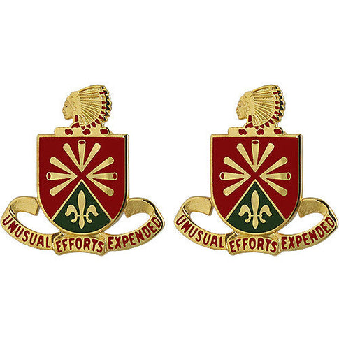 158th Field Artillery Regiment Unit Crest (Unusual Efforts Expended) - Sold in Pairs