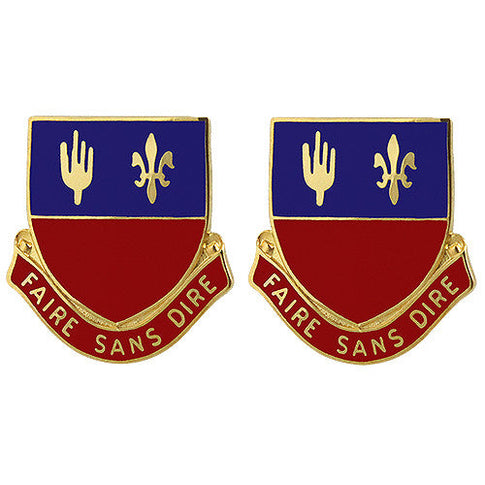 161st Field Artillery Regiment Unit Crest (Faire Sans Dire) - Sold in Pairs