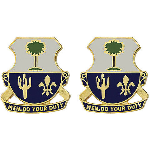 163rd Infantry Regiment Unit Crest (Men, Do Your Duty) - Sold in Pairs