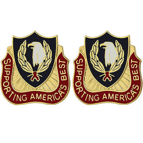 163rd Personnel Services Battalion Unit Crest (Supporting America's Best) - Sold in Pairs