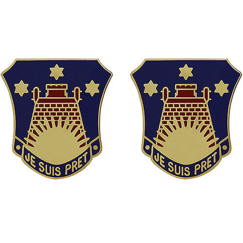 164th Regiment Unit Crest (Je Suis Pret) - Sold in Pairs