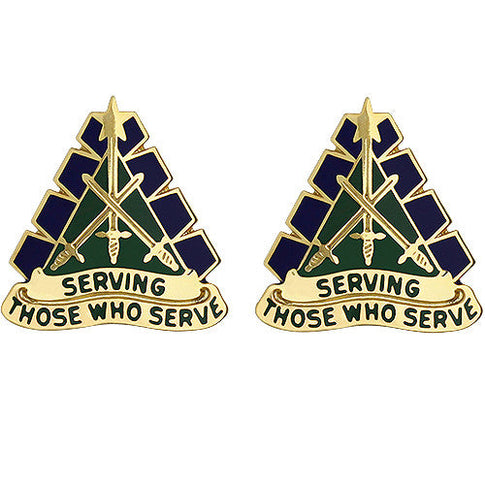 168th Military Police Battalion Unit Crest (Serving Those Who Serve) - Sold in Pairs