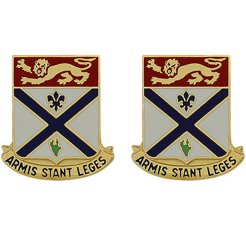 169th Regiment Unit Crest (Armis Stant Leges) - Sold in Pairs