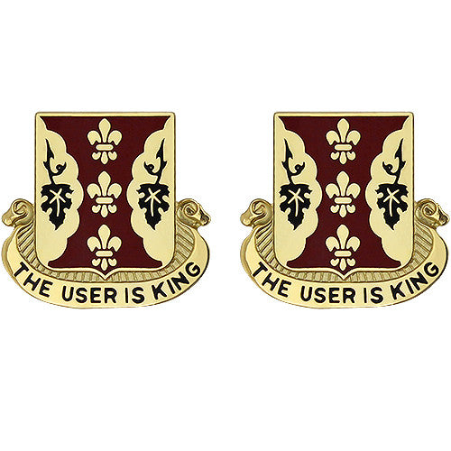 169th Support Battalion Unit Crest (The User is King) Army Unit Crests 