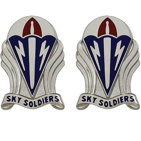 173rd Airborne Brigade Combat Team Unit Crest (Sky Soldiers) - Sold in Pairs
