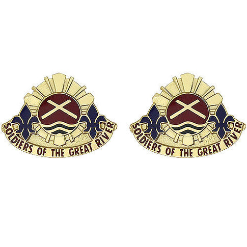 173rd Engineer Battalion Unit Crest (Soldiers of the Great River) - Sold in Pairs