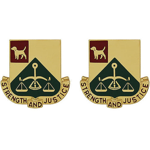 175th Military Police Battalion Unit Crest (Strength and Justice) - Sold in Pairs