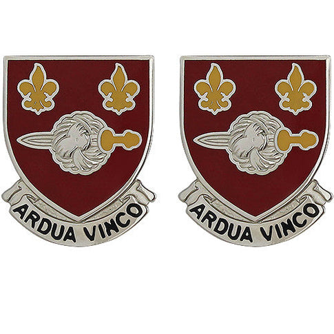 176th Engineer Battalion Unit Crest (Ardua Vinco) - Sold in Pairs