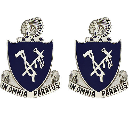 179th Infantry Regiment Unit Crest (In Omnia Paratus) Army Unit Crests 