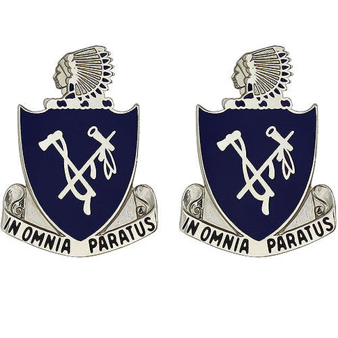 179th Infantry Regiment Unit Crest (In Omnia Paratus) - Sold in Pairs