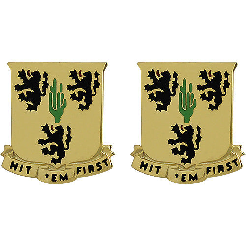 181st Field Artillery Regiment Unit Crest (Hit 'Em First) Army Unit Crests 