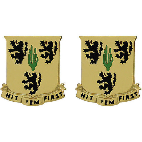 181st Field Artillery Regiment Unit Crest (Hit 'Em First) - Sold in Pairs