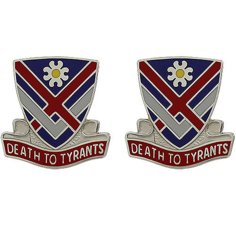 183rd Cavalry Regiment Unit Crest (Death to Tyrants) - Sold in Pairs