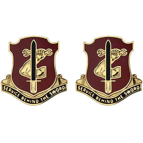 209th Support Battalion Unit Crest (Service Behind the Sword) - Sold in Pairs