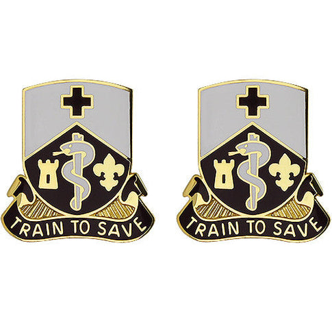 187th Medical Battalion Unit Crest (Train to Save) - Sold in Pairs