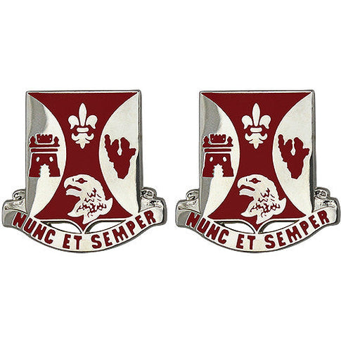 196th Regiment Unit Crest (Nunc Et Semper) - Sold in Pairs