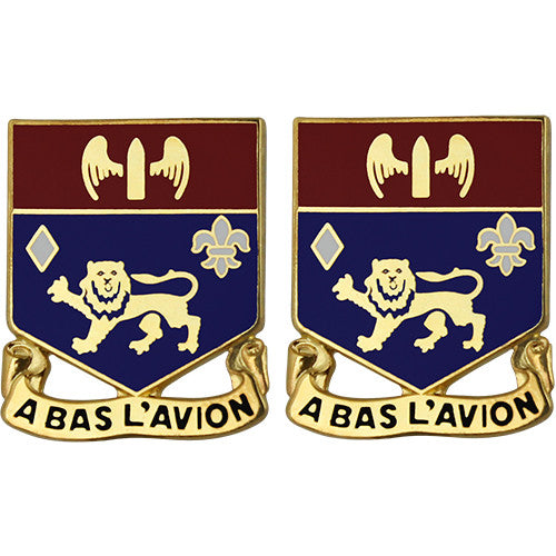 197th Field Artillery Regiment Unit Crest (A Bas L'Avion) Army Unit Crests 