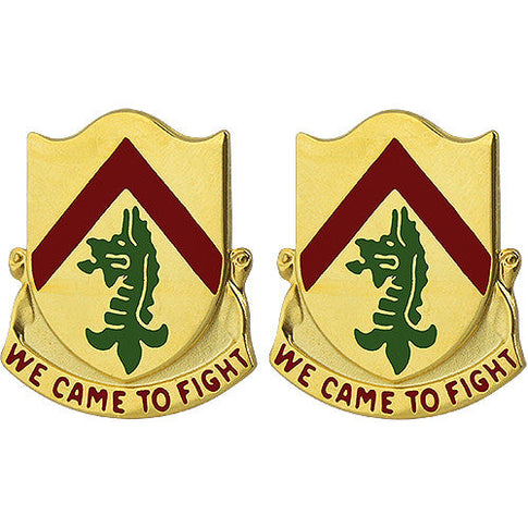 198th Armor Regiment Unit Crest (We Came to Fight) - Sold in Pairs