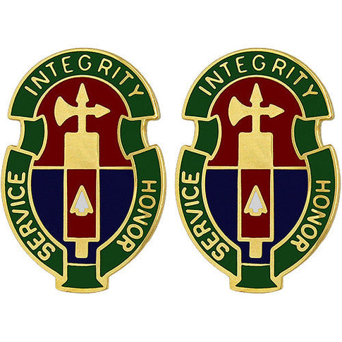 198th Military Police Battalion Unit Crest (Service Integrity Honor) - Sold in Pairs