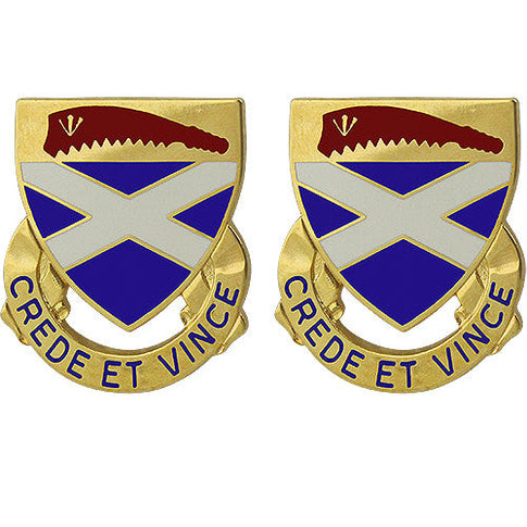 200th Regiment Unit Crest (Crede Et Vince) - Sold in Pairs