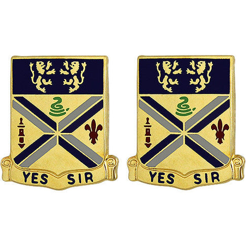 201st Field Artillery Regiment Unit Crest (Yes Sir) - Sold in Pairs