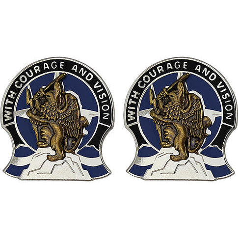 201st Military Intelligence Brigade Unit Crest (With Courage and Vision) - Sold in Pairs