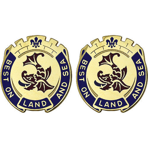 202nd Support Battalion Unit Crest (Best on Land and Sea) - Sold in Pairs