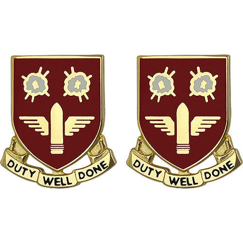 203rd ADA (Air Defense Artillery) Regiment Unit Crest (Duty Well Done) - Sold in Pairs