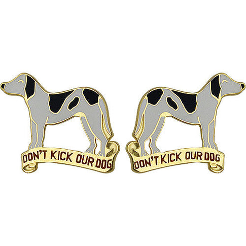203rd Engineer Battalion Unit Crest (Don't Kick Our Dog) - Sold in Pairs
