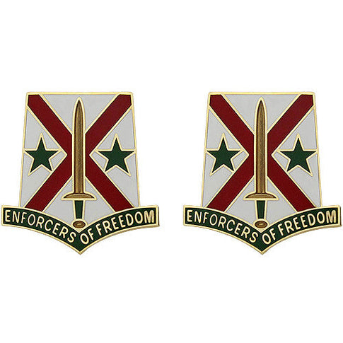 203rd Military Police Battalion Unit Crest (Enforcers of Freedom) - Sold in Pairs