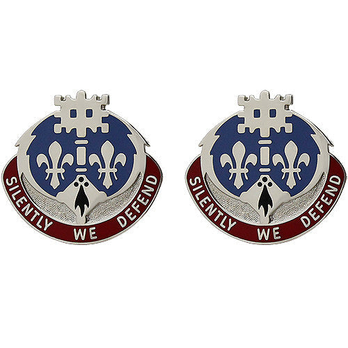 204th Military Intelligence Battalion Unit Crest (Silently We Defend) Army Unit Crests 