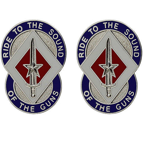 208th Support Group Unit Crest (Ride to the Sound of the Guns) - Sold in Pairs