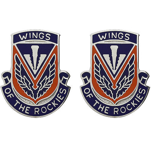 211th Aviation Regiment Unit Crest (Wings of the Rockies) - Sold in Pairs