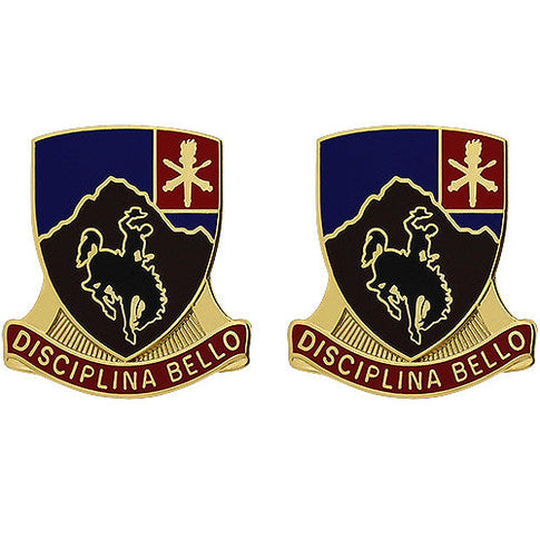 213th Regiment Unit Crest (Disciplina Bello) - Sold in Pairs