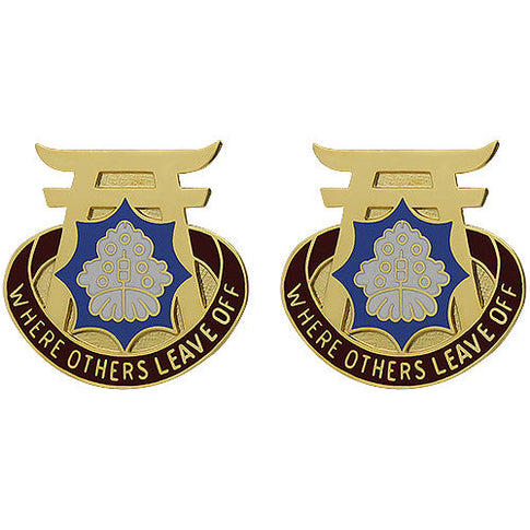 228th Support Battalion Unit Crest (Where Others Leave Off) - Sold in Pairs