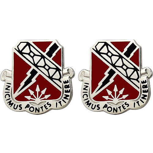 230th Engineer Battalion Unit Crest (Inicimus Pontes Itinere) Army Unit Crests 