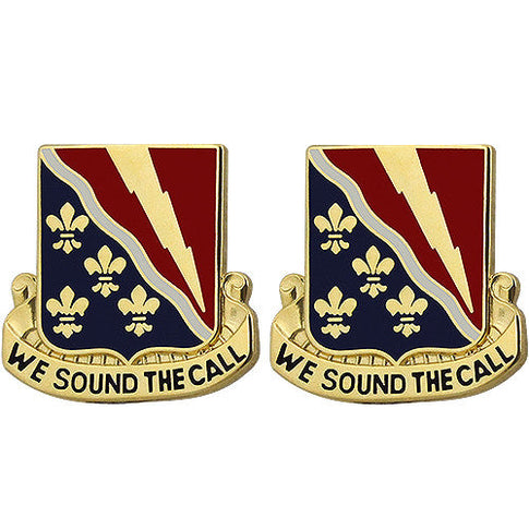 230th Signal Battalion Unit Crest (We Sound the Call) - Sold in Pairs