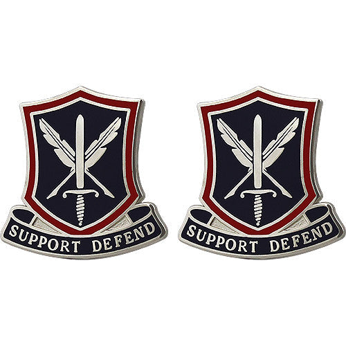 237th Personnel Services Battalion Unit Crest (Support Defend) Army Unit Crests 