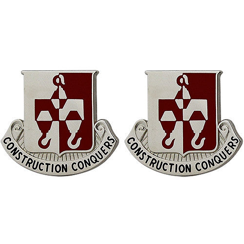 244th Engineer Battalion Unit Crest (Construction Conquers) Army Unit Crests 
