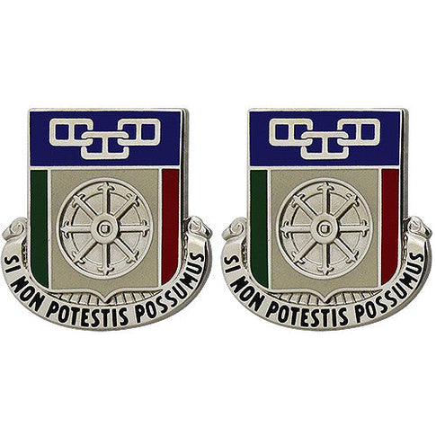 244th Quartermaster Battalion Unit Crest (Si Non Potestis Possumus) - Sold in Pairs