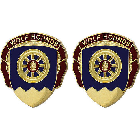 246th Transportation Battalion Unit Crest (Wolf Hounds) - Sold in Pairs
