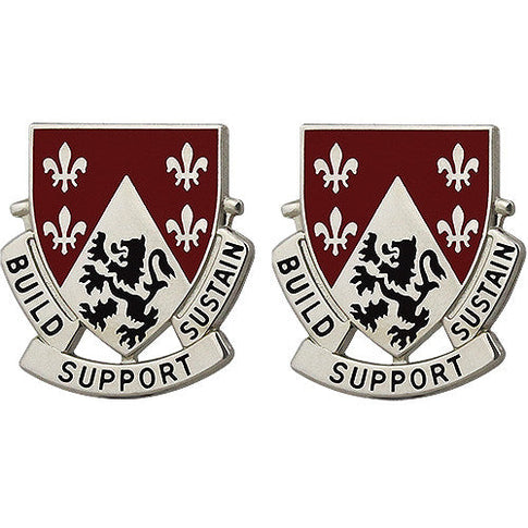 249th Engineer Battalion Unit Crest (Build Support Sustain) - Sold in Pairs